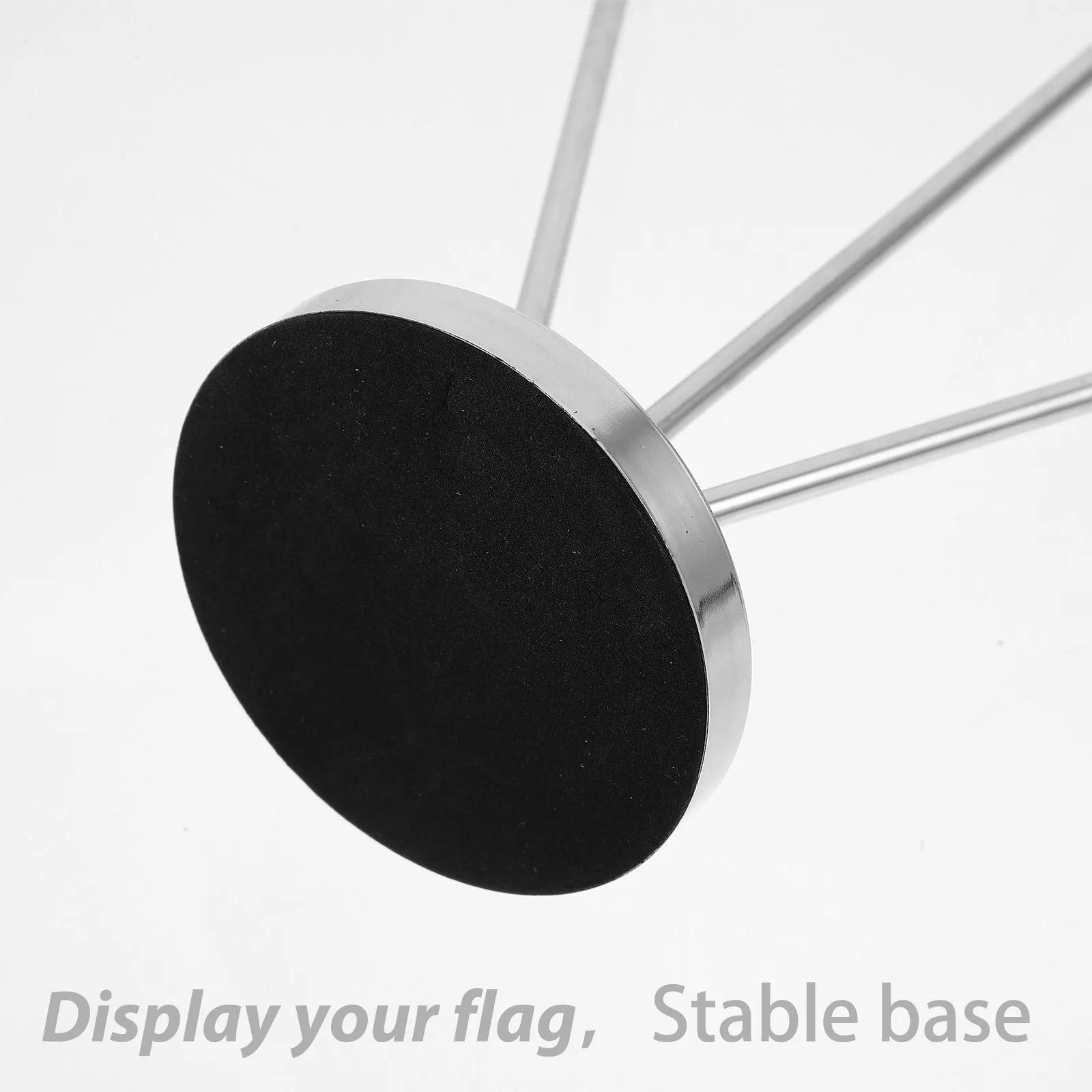 Stainless Steel Table Flagpole Holder W Design Desktop Flag Stand for Office Conference Room Indoor Flag Display Bracket