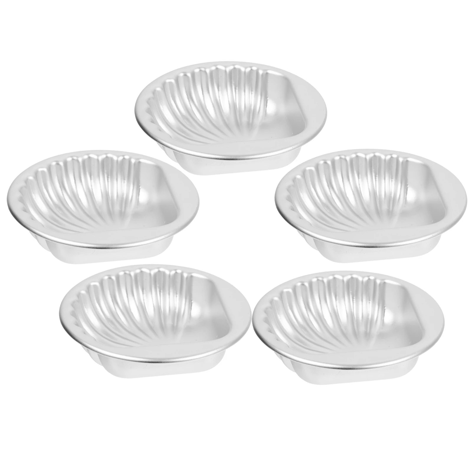 

5pcs Heat-Resistant Aluminum Cake Baking Accessories Multi-Use Pudding Molds For Baking Tart Muffin Chocolate Small Cake Molds
