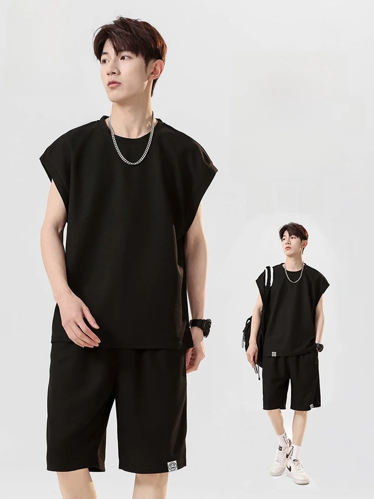 

PaulFrank American Casual Sports Set Men Summer Svel Loose ort Sve orts Two Piece Set Polyester Fiber Youth Suit...