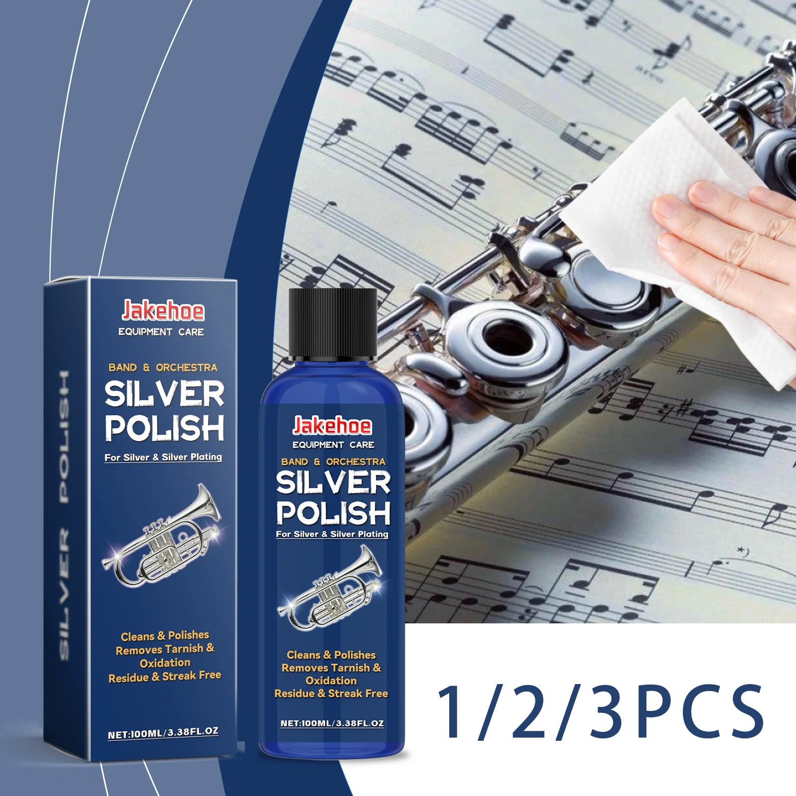 

Полировка серебра подходит для очистки, обслуживания, полировки и ремонта серебряных украшений и посеребренных музыкальных инструментов