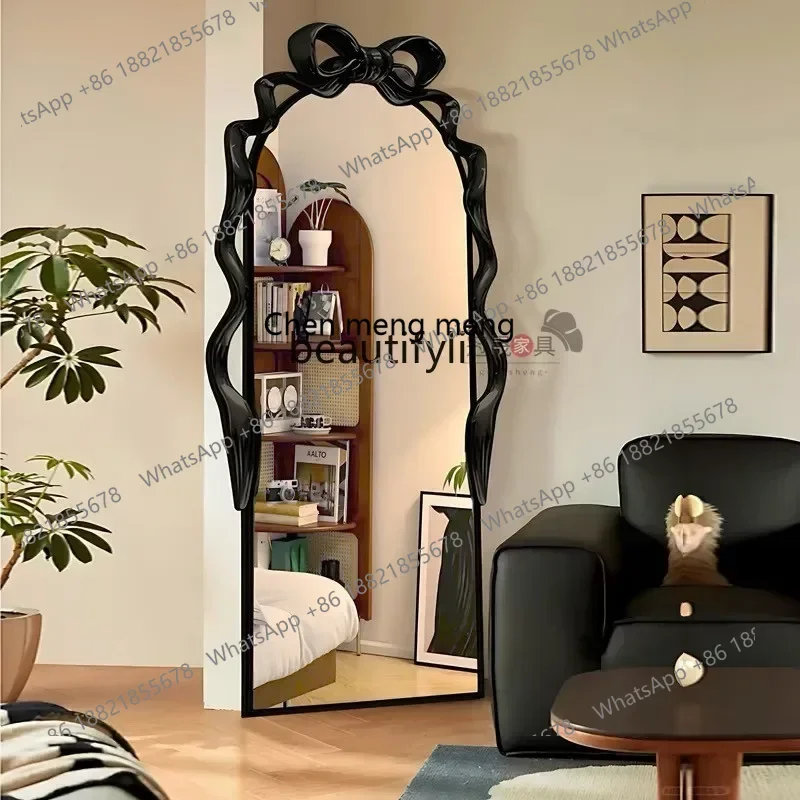 

cqyFrench retro floor-to-ceiling full-length mirror home American arch full-length mirror living room bedroom