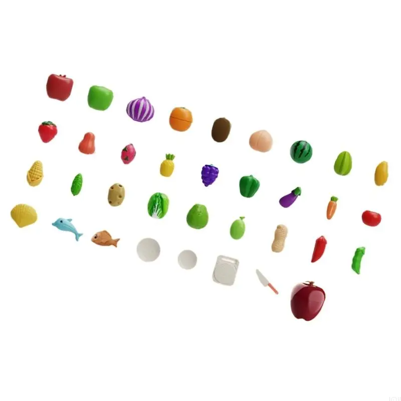 D7YD Kids Educatief speelgoed Realistisch fruit Knippen Hand Vaardigheidspraktijk Keuken speelgoed