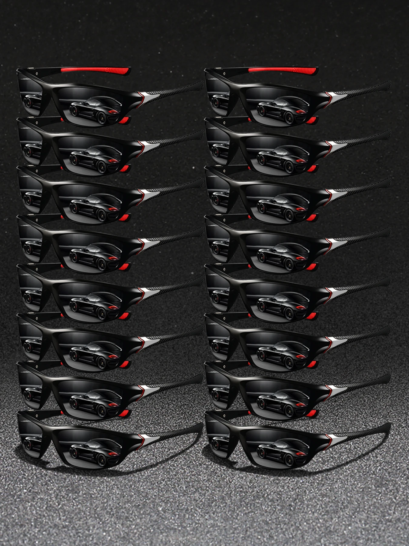 AliExpress WSZ 16PCS Fashion Rectangle Men Women Fishing Driving Cycling Sports Running Mountaineering Protective Glasses