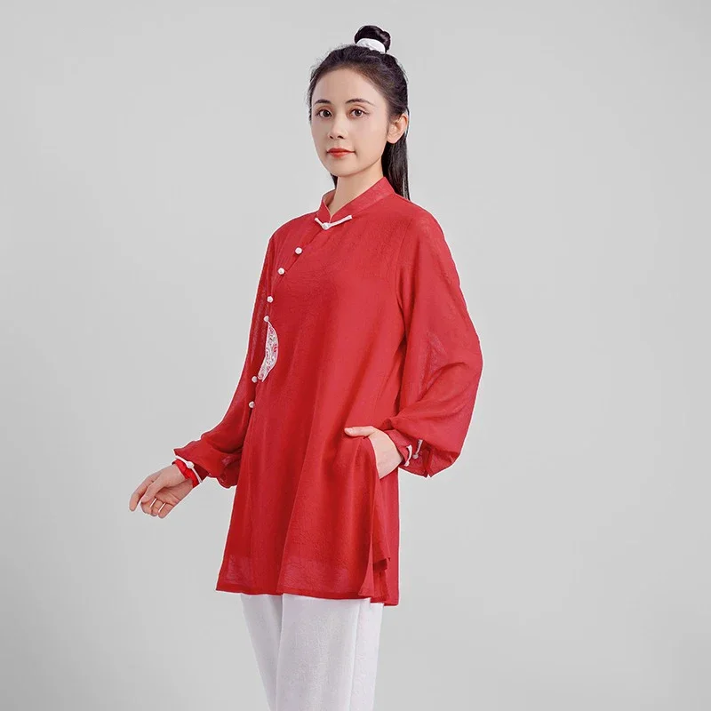 Women's Elegant Martial Arts Clothes Tai Chi Uniform Kung Fu Performance and Competition Costume Traditional Chinese Style