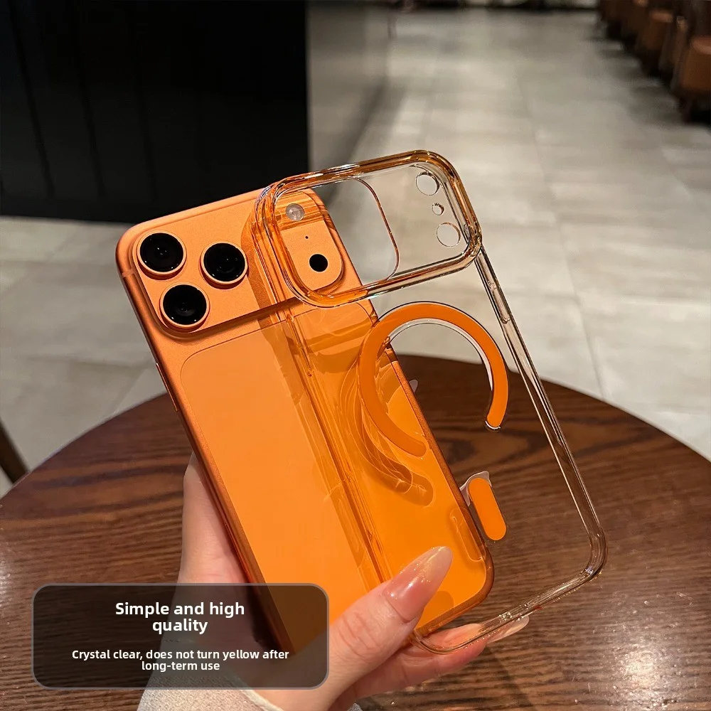 حافظة لهاتف آيفون 17 16 برو ماكس حافظة لهاتف Magesafe حافظة هاتف شفافة مغناطيسية لهاتف آيفون إير 16 15 برو ماكس 17Pro غطاء صلب شفاف #2