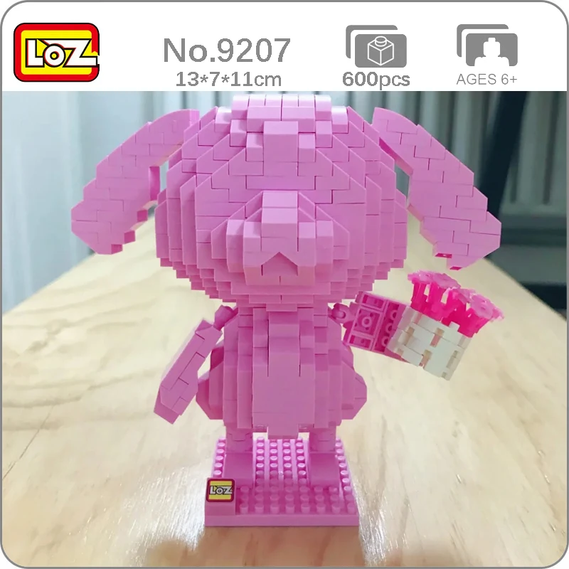 

LOZ 9207 Животный мир Розовая любовь Кролик Сакура Цветок Домашнее животное Кукла Модель Мини Алмазные Блоки Кирпичи Строительная Игрушка Для Детей Без Коробки