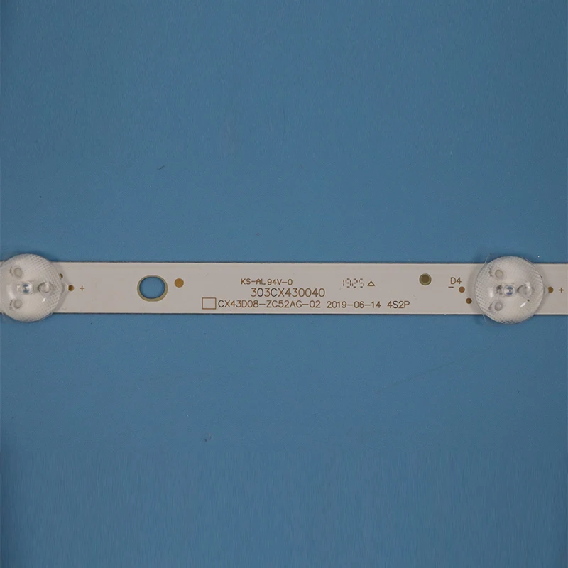 แถบไฟแบคไลท์ LED 3ชิ้นสำหรับ SKYMASTER 43 "4S2P CX43D08-ZC52AG-02 MS-L3300 V2 1led 800มม. = 6V
