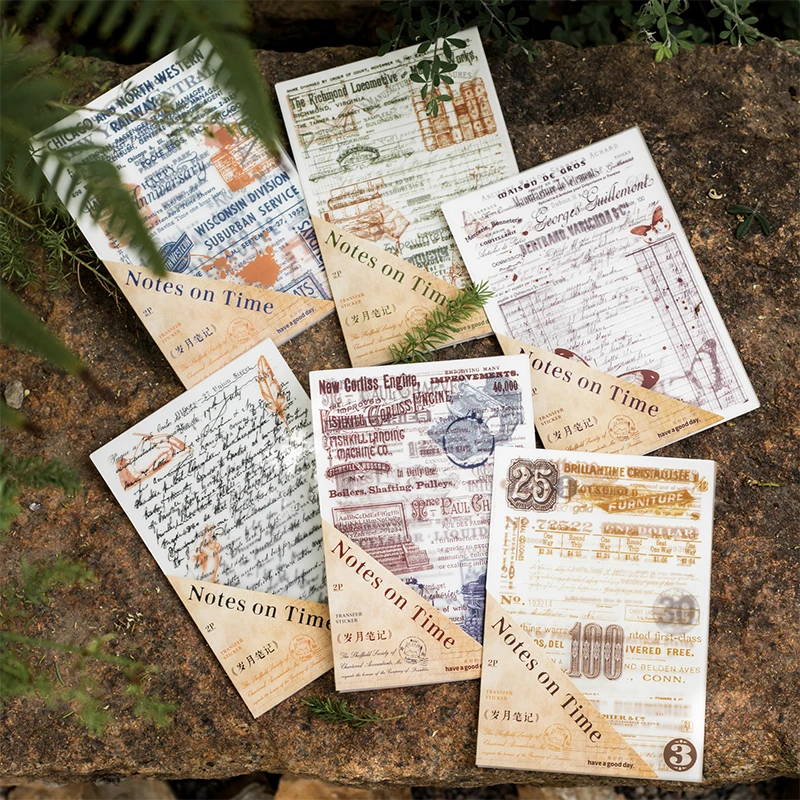 Pegatinas de fondo Retro para diario, álbum de recortes, Collage, materiales para manualidades, notas de párrafo