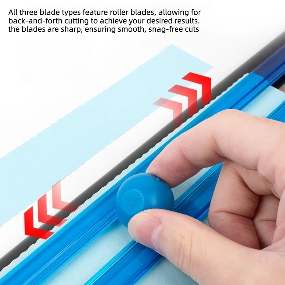 Taglierina per Carta 3 in 1, Strumento di Taglio per Linee Dritte, Ondulate e Punteggiate, Taglierina Portatile per Scrapbooking, Planner e Creazione di Biglietti