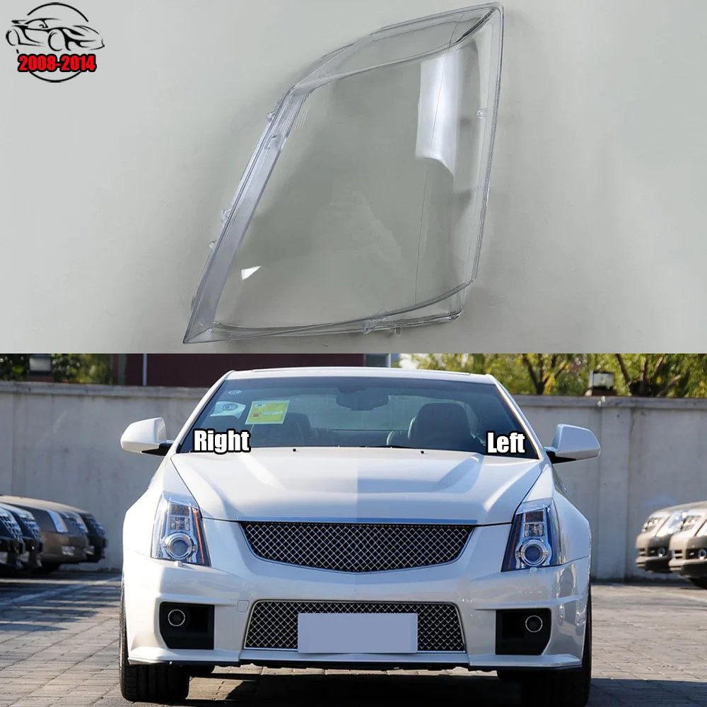 

For Cadillac CTS CTS-V COUPE 2008-2014 Car Accessories Headlamp Shell Headlight Lens Cover Transparent Lampshade Plexiglass