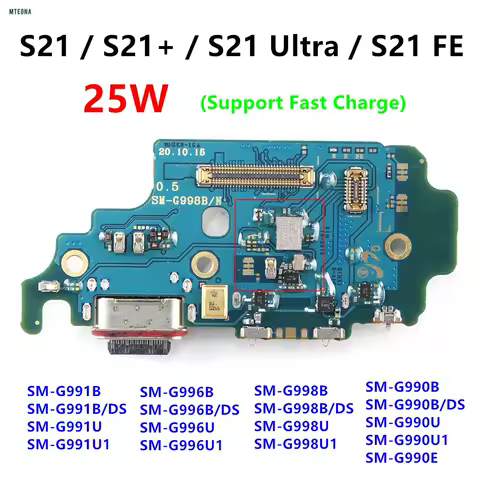 Charging Port Dock Connector Board Flex For Samsung S21 Plus Ultra FE G991B S998B USB Connector Dock Charger Cable S21+ G996B