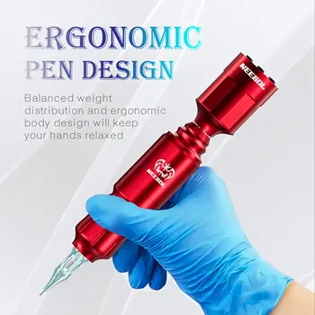 Bezdrátový tetovací strojek 1500mah baterie, výdrž baterie 6 hodin, tetovací pero, tetovací strojek, strojek na permanentní make-up, tetovací potřeby 10 nejlepší prodej Dětský tetovací strojek - №4