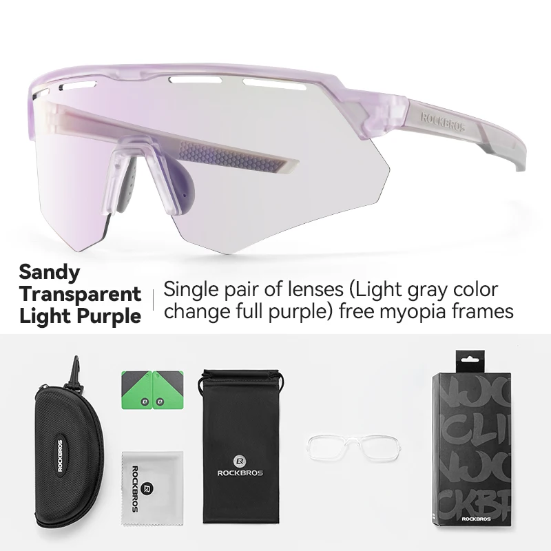 ROCKBROS Fahrrad Brille Polarisierte Männer Frauen Fahrrad Gläser 4 Objektiv MTB Road Radfahren Brillen Gläser Mit Myopie Rahmen Sonnenbrille