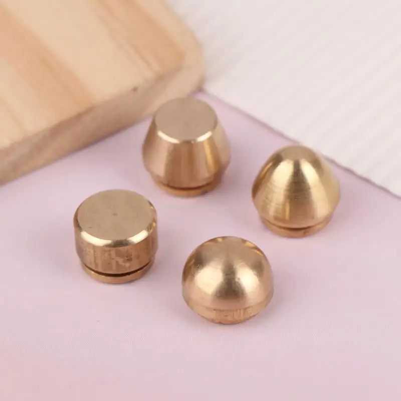 5Set Solid Brass Rivet Screw Feet Kit DIY Leather Suitcase Bag Decor Hardware Accessories