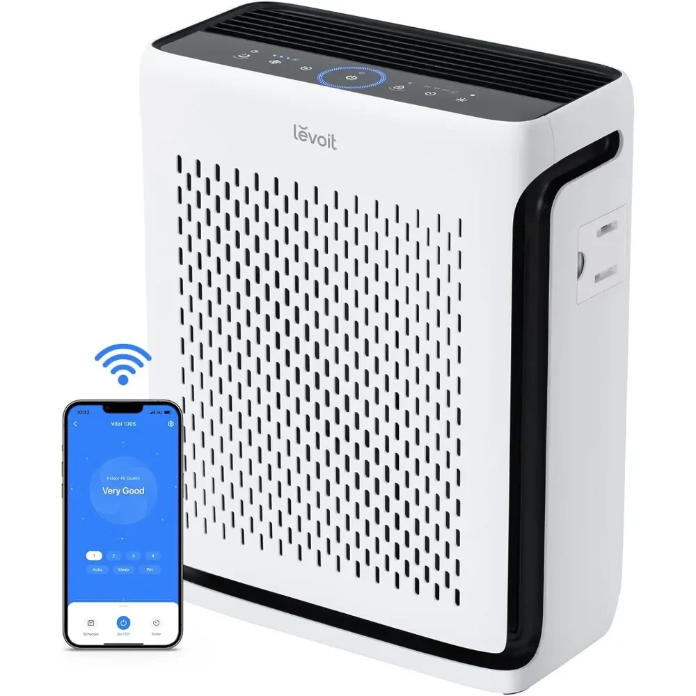 

Air Purifiers for Home Large Room Bedroom Up to 1110 Ft² with Air Quality and Light Sensors, Smart WiFi, Washable Filters