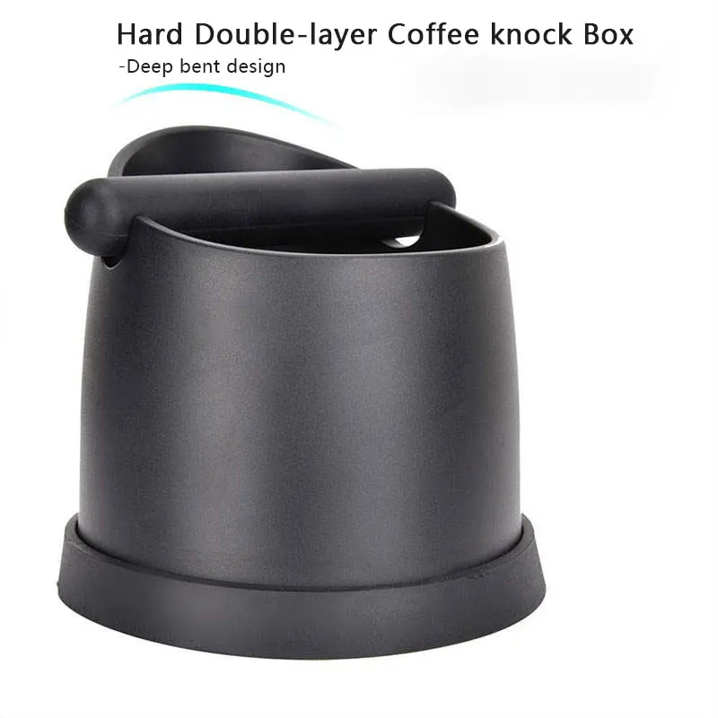 CAFEMASY Double Layers Coffee Knock Box Non-slip Removable Knock Bar Coffee Bucket Grind Trash Bin Household Barista Tools