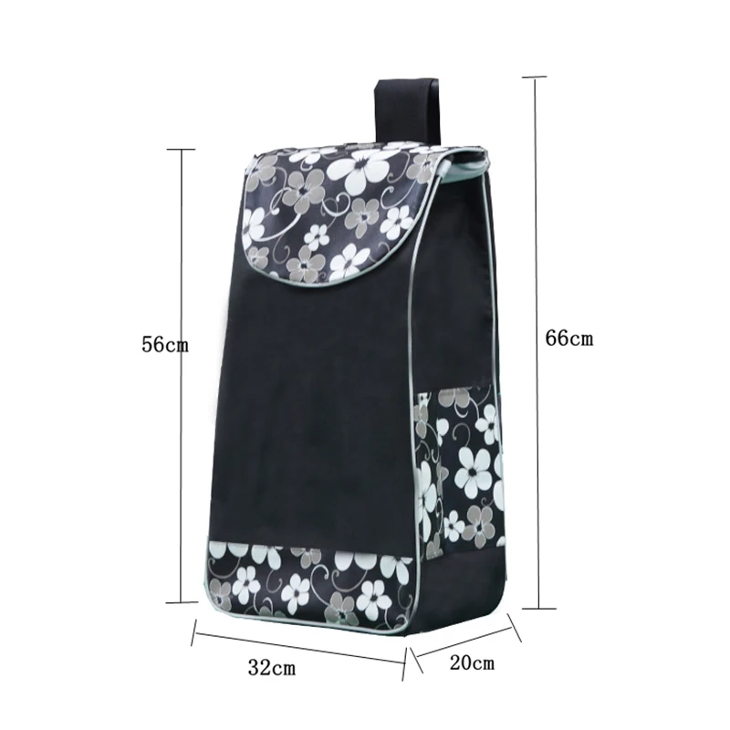 Portable Shopping bag Folding Replacement Bag Shopping Spare Bag Heavy Duty Waterproof Large for Grocery Cart Utility Cart