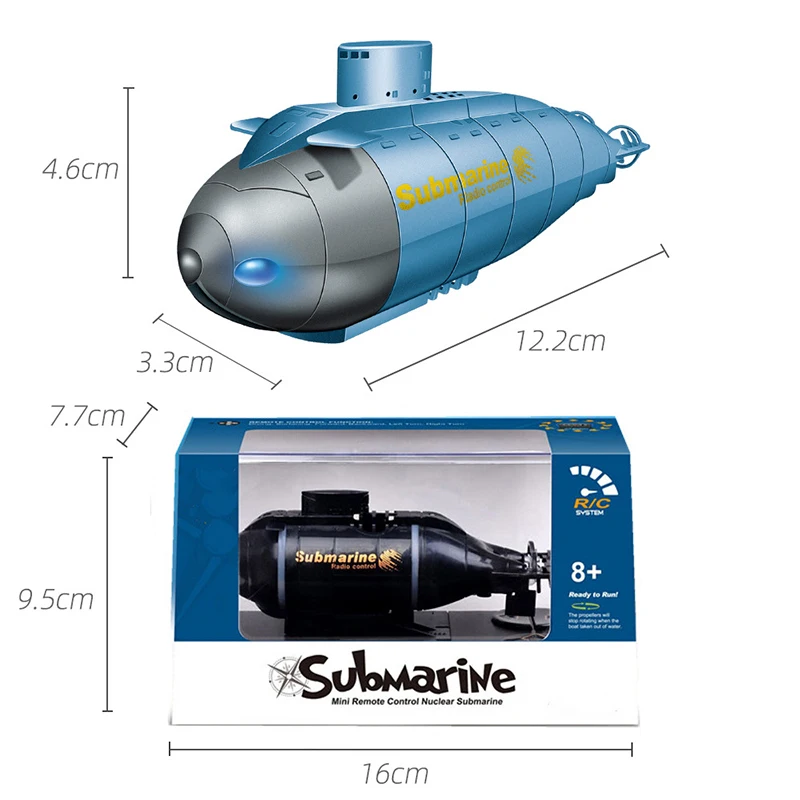 2,4G 6CH Radio Fernbedienung Doppel Helix Turbo Leistungsstarke Elektrische Vertikale Aufstieg Unten U-boot Kinder Wasser Beleuchtung Boot RC spielzeug