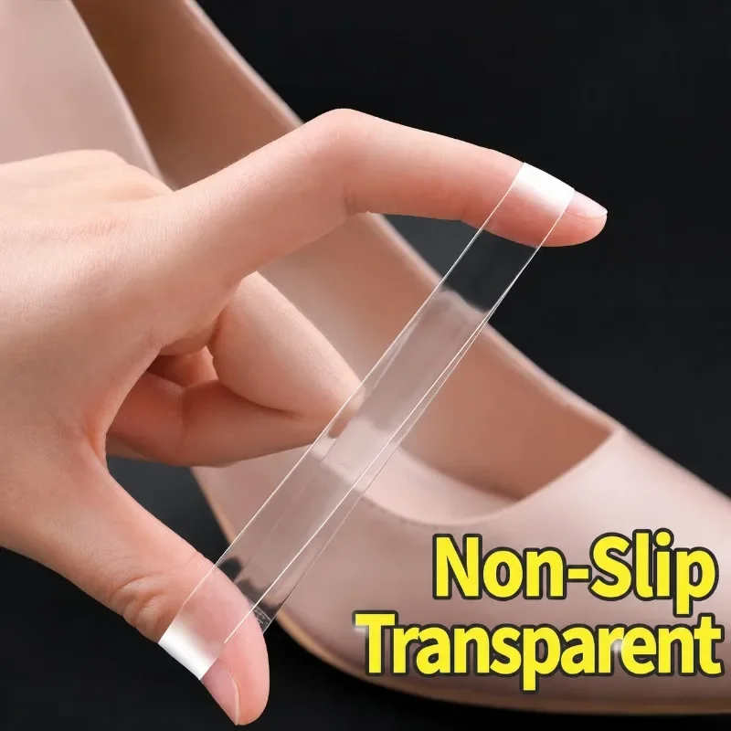 Women Invisible Clear Shoe Straps Holder Anti-Slip Transparent Shoe Fixing Band for High Heels Prevent Loose Shoes Fall Off