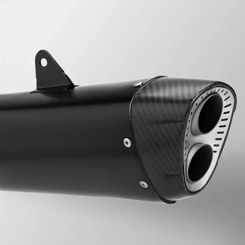 

Universal Motorcycle Exhaust Escape System, Double Hole Universal Cauda Seção, Ninja400, Tubo De Escape Modificado R1, K175 N