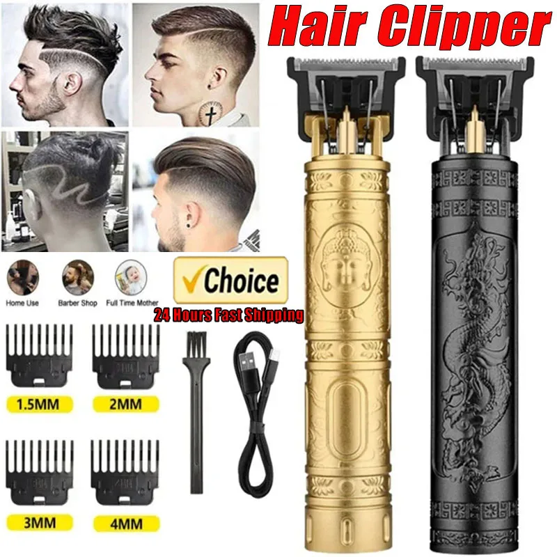 2026 New Vintage T9 Hair Cutting Machine Men's Electric Shaver Rechargeable Hair Trimmer Beard Clipper Barber Hair Cut Hot Sale