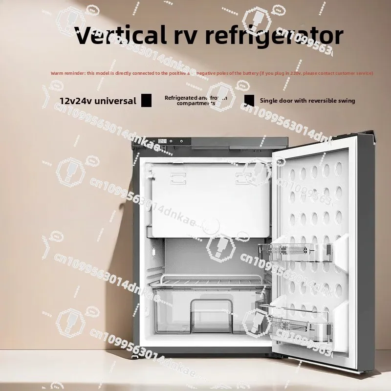 RV Special Refrigerator 12V24V Compressor Refrigeration Commercial Vehicle Yacht Modified Refrigeration Freezer Vertical