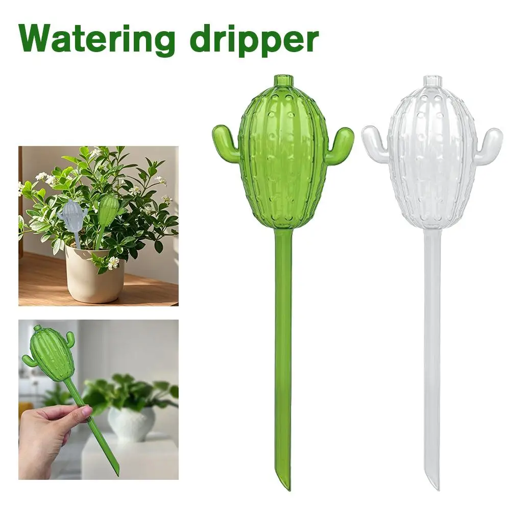 Unique Clear Plant Watering Can Cactus Shape Auto Irrigation Device Efficient Flows Water Tool Supply Outdoors Garden Equipment