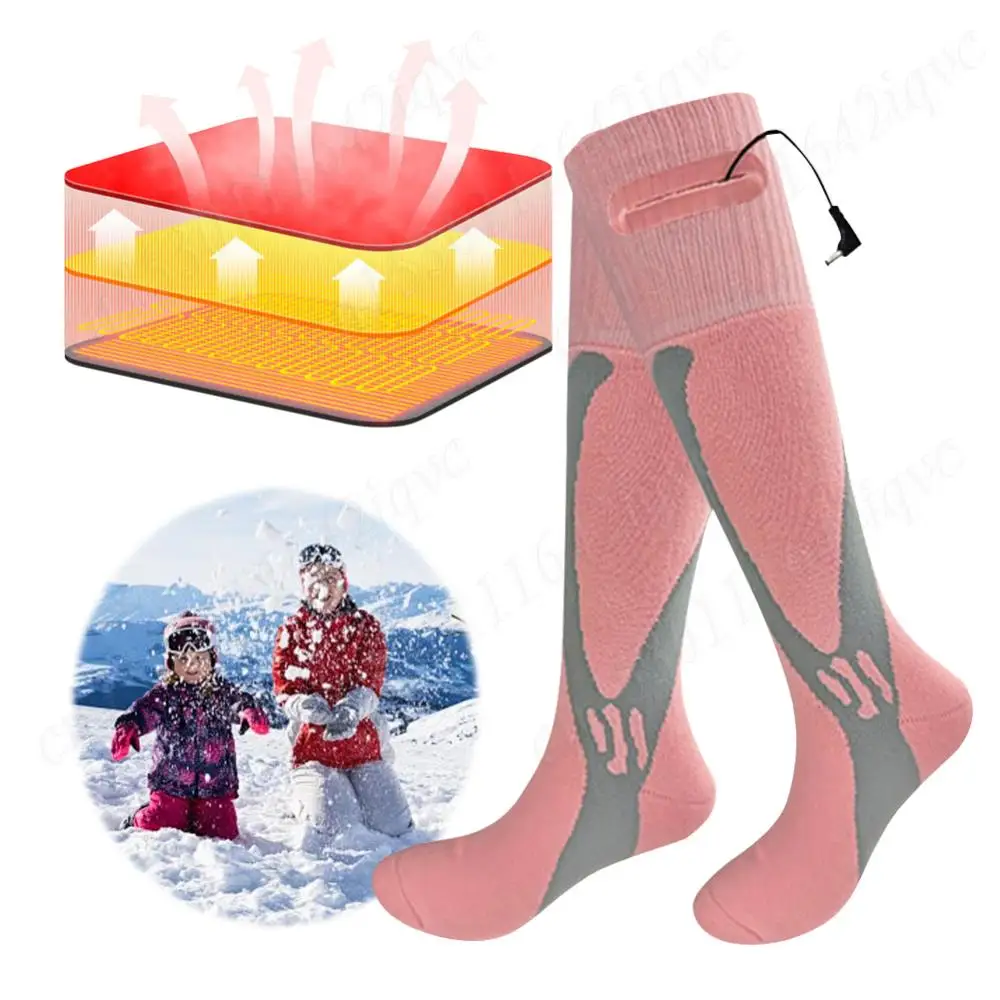 Calcetines calefactables eléctricos, calcetines calefactables con batería, calcetines de esquí recargables de calentamiento rápido, calcetines cálidos de invierno para pesca, ciclismo y caza