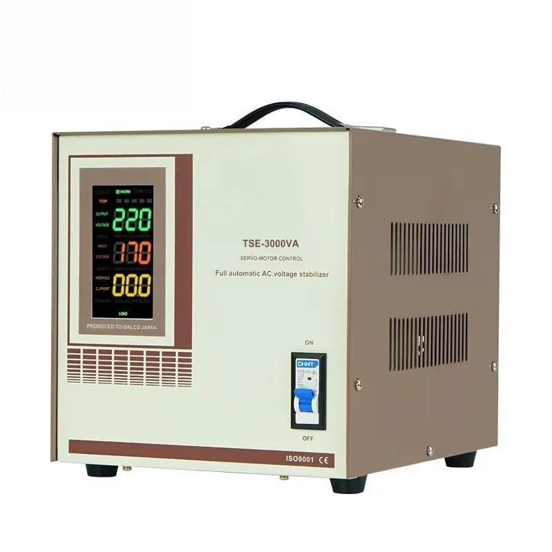 TES SERCO Motor Single Phase 3000VA/5000VA Automatic Voltage Regulator with LCD Display for Small Office SVC 220V AC Current