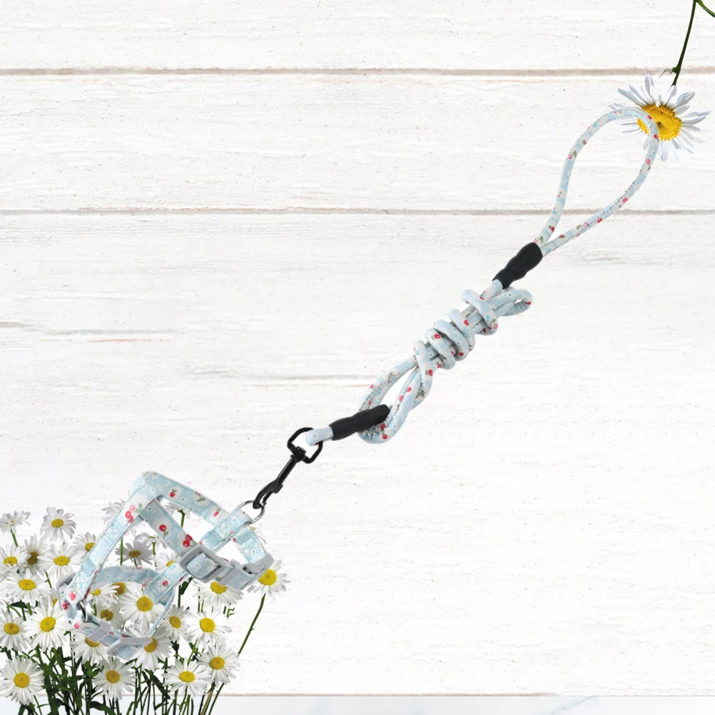 

Adjustable Pet Cat Harness Traction Rope Comfortable Flower Pattern Cotton Strap Pet Supplies for Home Outdoor Walking Supplies