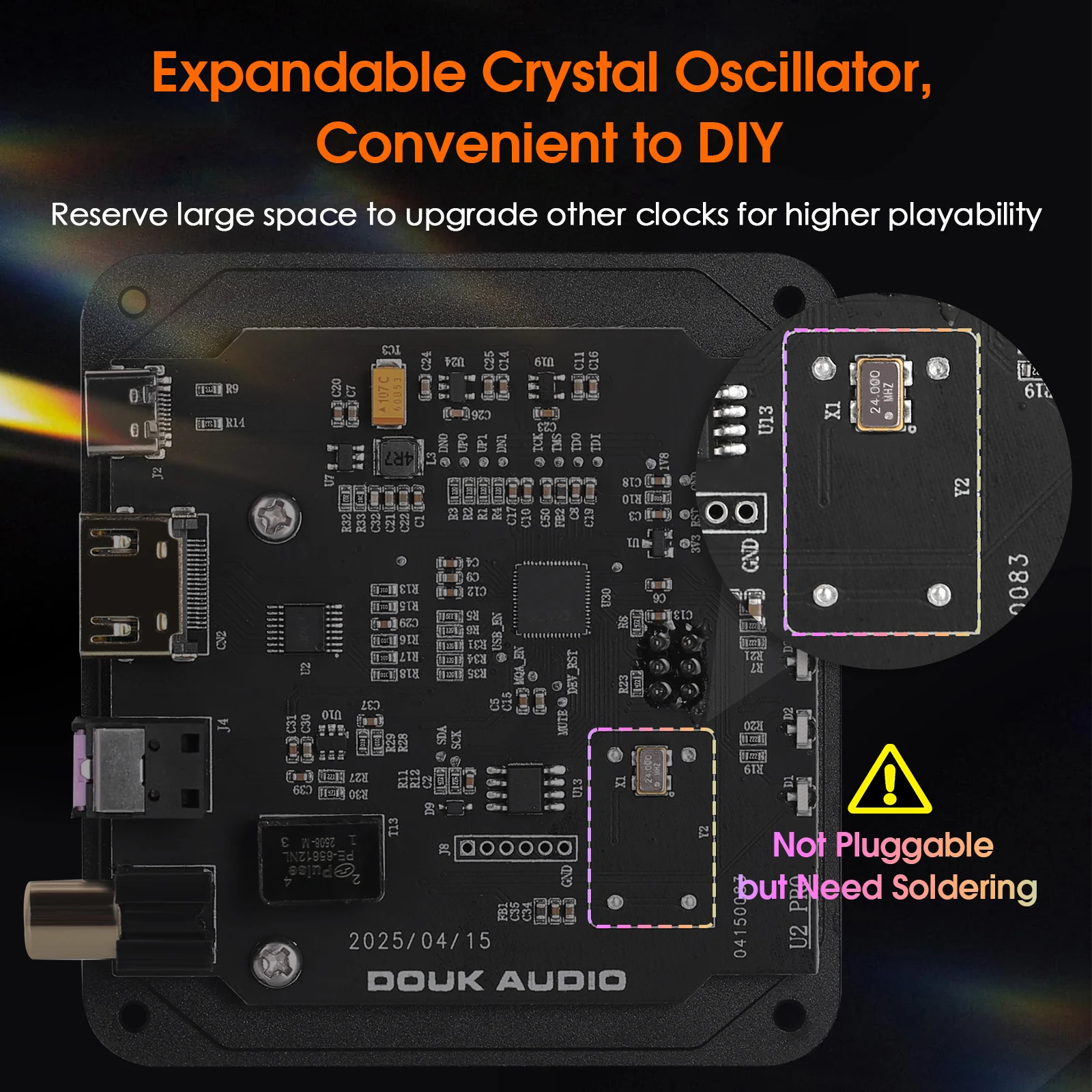 Douk Audio U2 PRO XMOS XU316 USB واجهة رقمية DDC Mini S/PDIF محول DSD512 للهاتف/PS5 (إصدار الترقية)