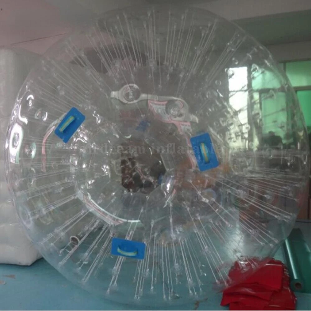 Bola inflable de Zorb para césped para invierno, bola Zorb rodante de agua, juego de bolos de bola Zorb de nieve humana transparente grande y duradero