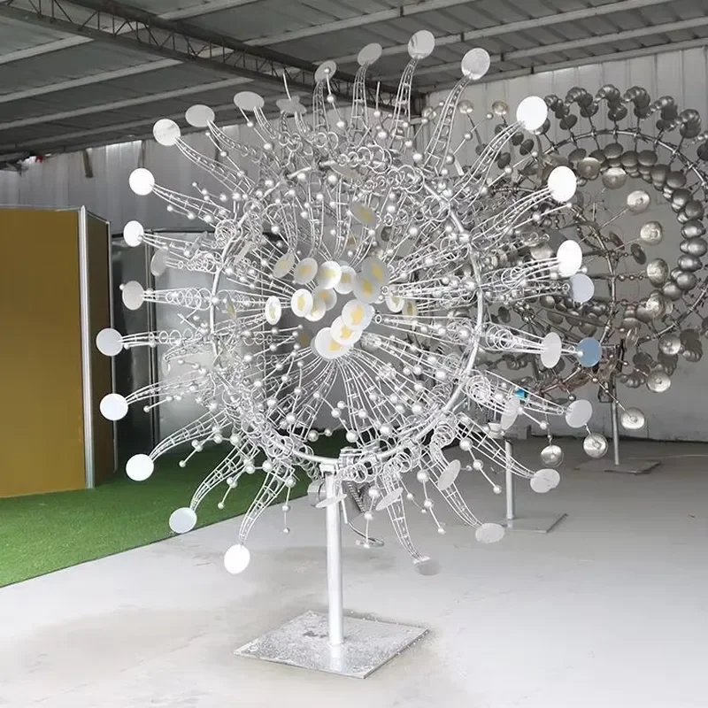 Customized Diversification Wind Stainless Steel Sculpture Stainless Steel Dynamic Wind Sculpture Decorationsta