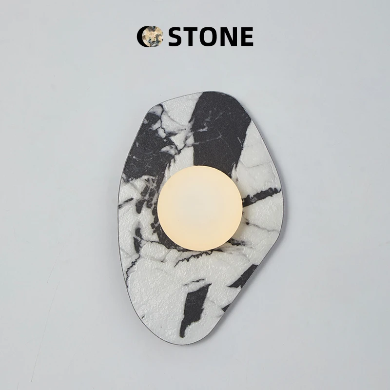 Nordic Design Irregular Stone Wall Lamp Living Room Background Bedroom Bedside Corridor Balcony Bathroom Mirror Wall Lamp Decor