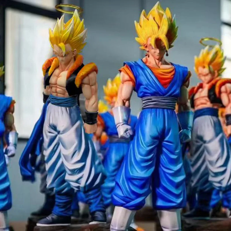 Jt Statue Anime Dragon Ball Vegetto Figure Gogeta Statue With Base Super Saiyan Action Figures Collection Model Toys Gifts