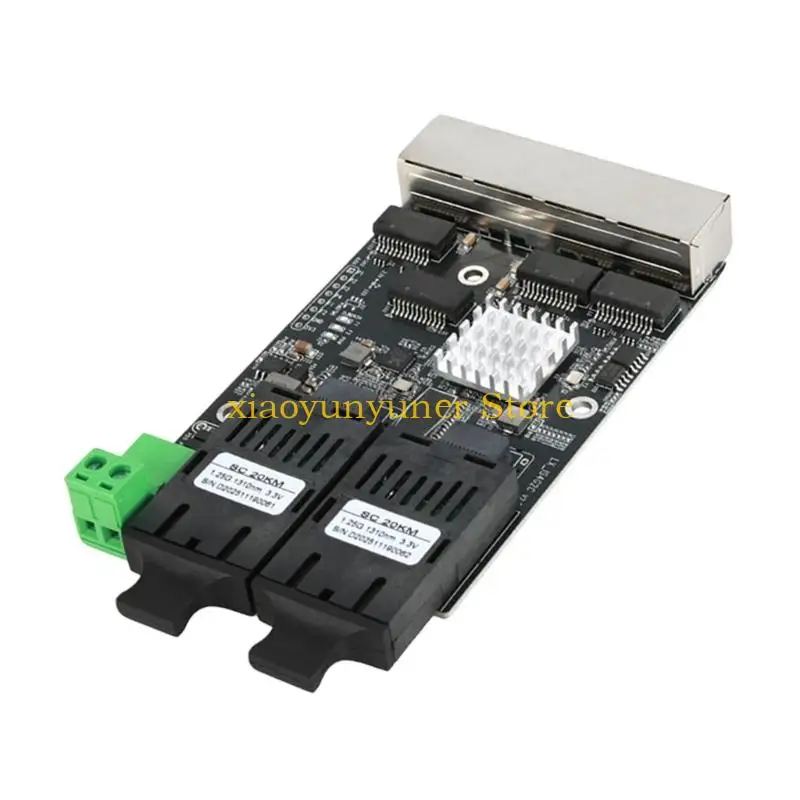 P9JB Industrial Strength 2 Fiber 4 Ethernet Port Networking Switches Module 5V 36V