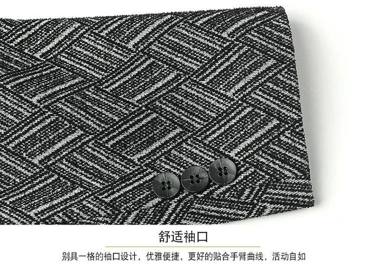 Herren-Blazer Modischer Business-Bankett-Tanz-Sänger-Blazer Gestreifter Figurbetonter Lässiger Trendiger Hochzeits-Bankett-Performance-Blazer – Detail 18