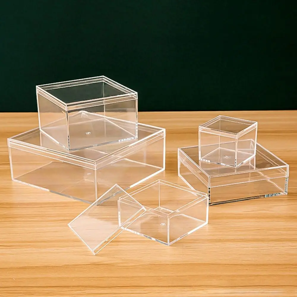 Durable Multi Size Storage Box Square Acrylic Display Box Dustproof Handmade Packing Box Home