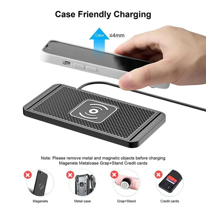 Wireless Car 15W Usb Fast Charging Pad Works For Huawei 16/11/12/13/14