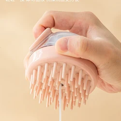 Cepillo de ducha para perros, cepillo de limpieza de baño de masaje para el cuidado de perros y mascotas con dispensador de champú para ducha de perros y gatos de pelo largo