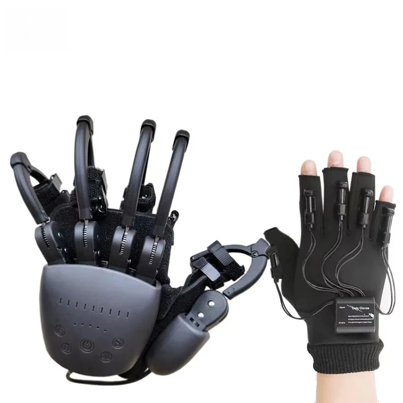 Lightweight Reusable Durable Exoskeleton Gloves for Stroke Hemiplegia Finger Rehabilitation Portable Unisex Homecare Physical