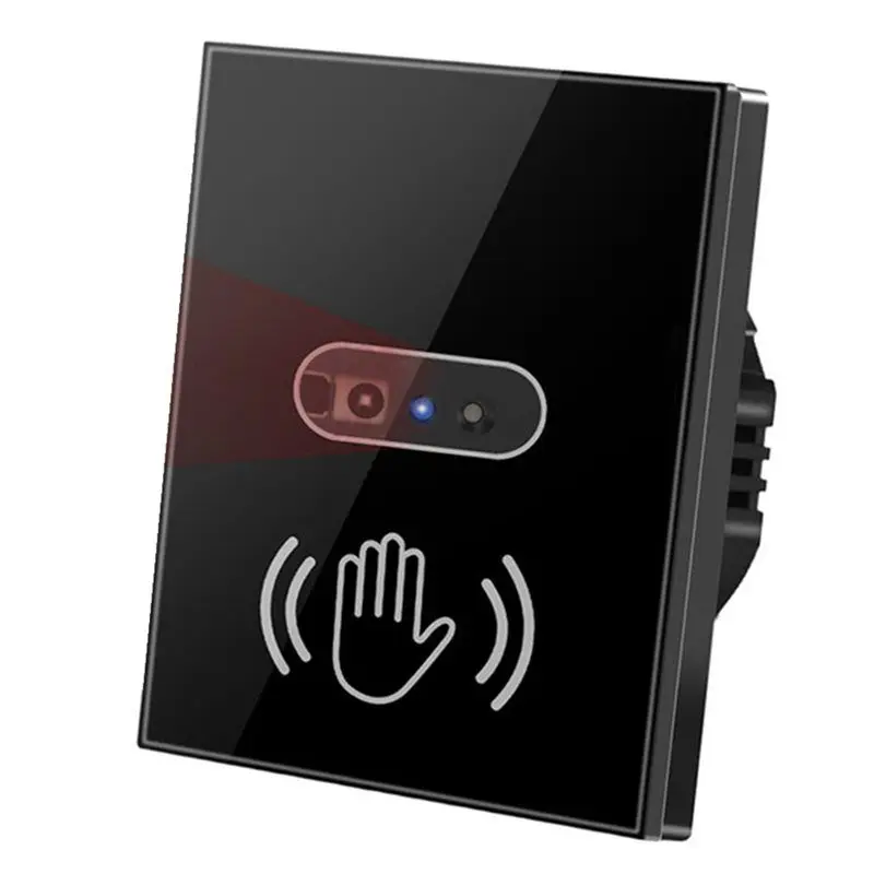 

Автоматическое включение и выключение Настенный умный выключатель света Инфракрасный ИК-датчик Не требуется сенсорный экран ЕС Стеклянная панель Электрическая лампа EU Plug-Y41A
