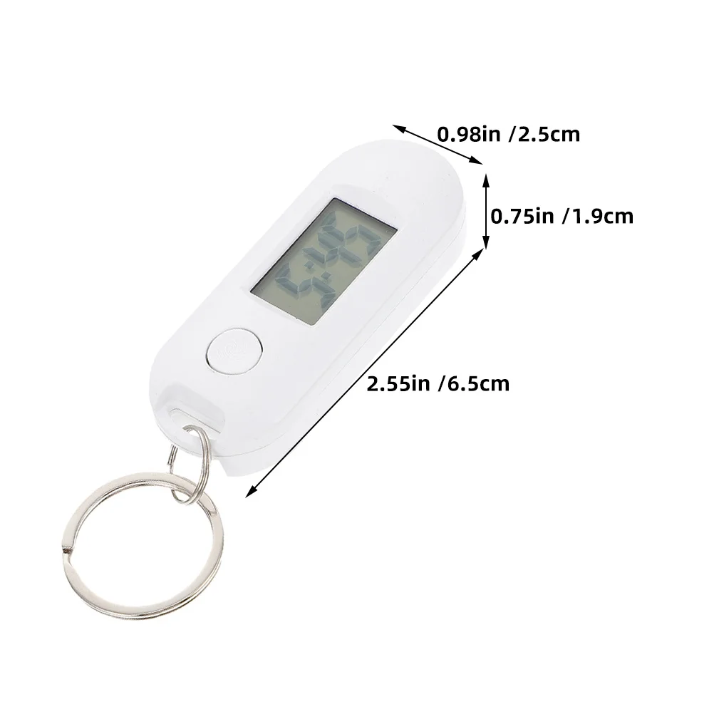 2Pcs Keychain Pocket Watch Mini Digital Silent Luminous Portable for Students Nurses Small Digital Watch Keyring