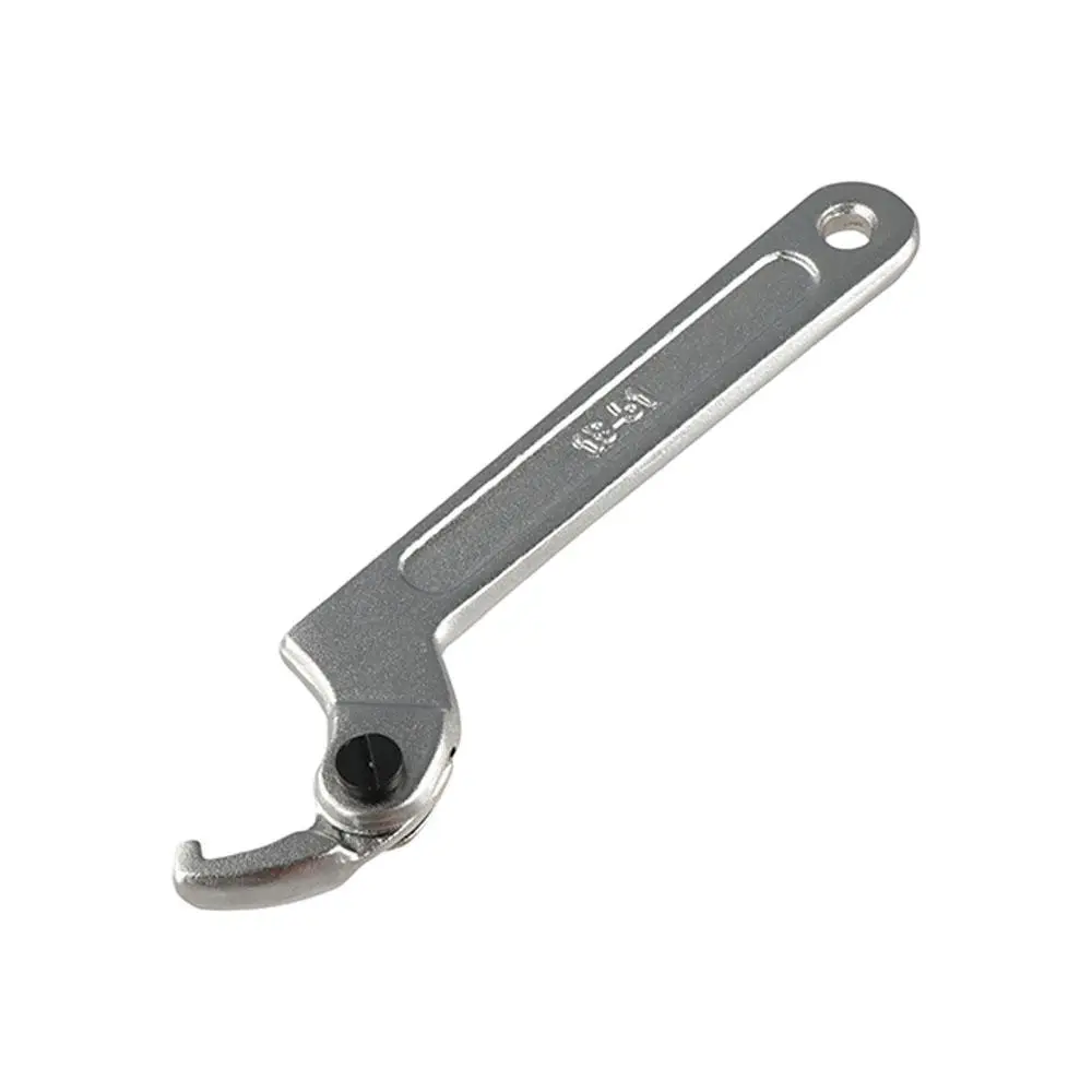 Set Round/Square Head Hook Wrench Tool Adjuster Screw Nuts Crescent Wrench C Shape 19-170mm Adjustable Universal Wrench