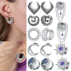 Ear Gauges 316L Stainless Steel Ear Tunnels Plugs Piercing Jewelry Brass Ear Stretchers Expander Plugs and Tunnels Silicone