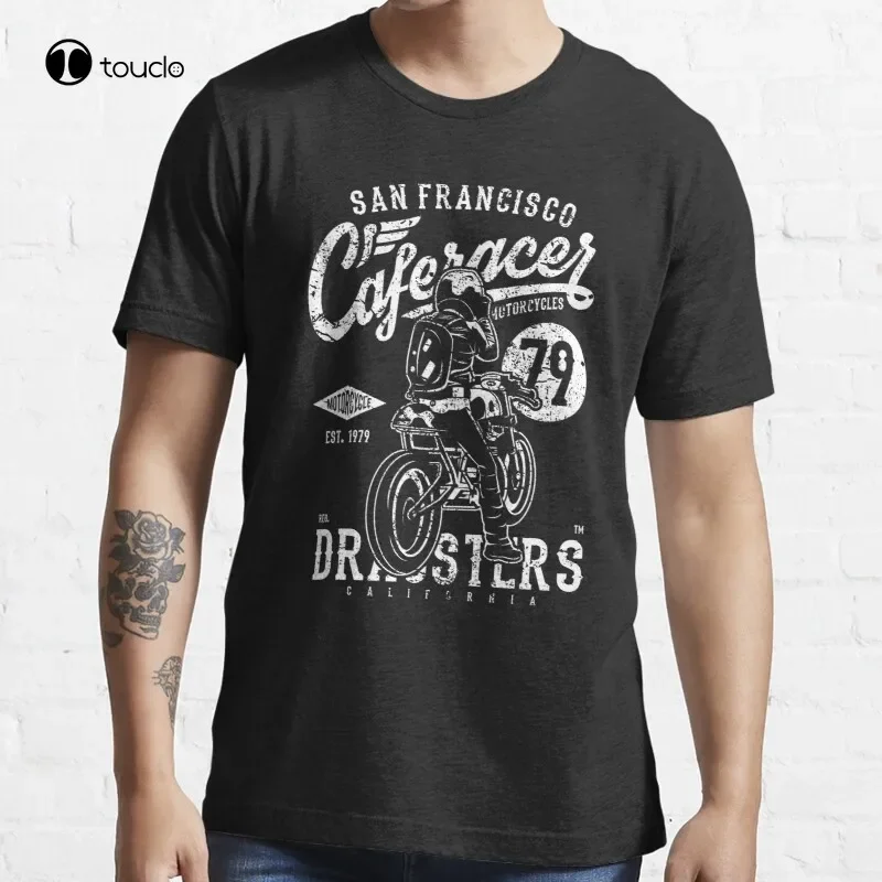 Cafe Racer California San Francisco camiseta de motocicleta Cafe Racer California Camiseta de algodón Xs-5Xl