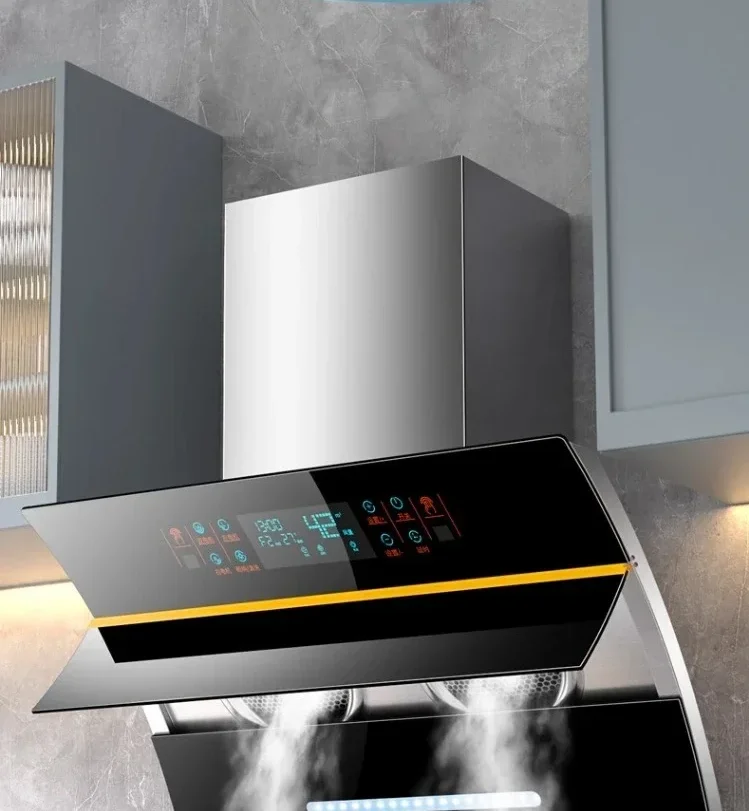 220V Royalstar Dual Motor Range Hood Powerful Kitchen Extractor Side Suction No Disassembly Cleaning AB