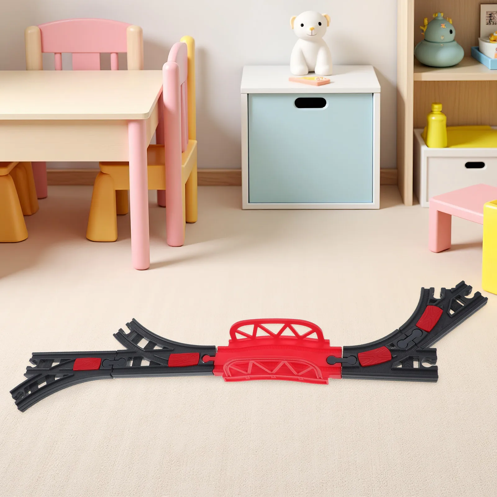 

1Set Fire Train Track Connector Plastic Railway Adapter Accessories for Kids Creative Expandable Scene Connectors