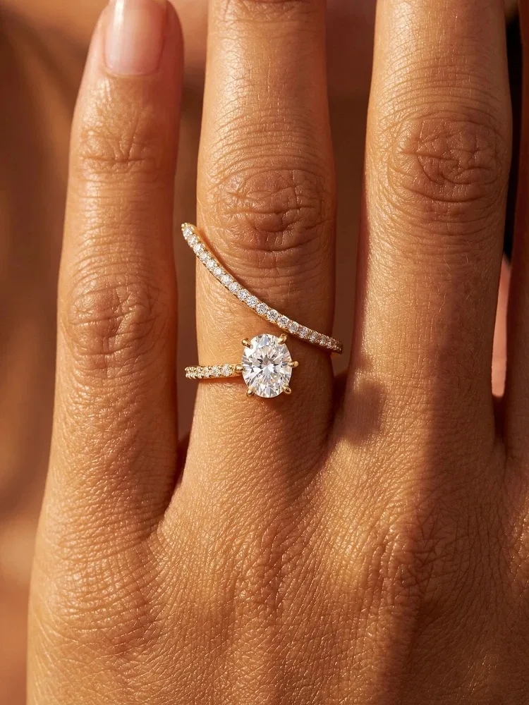 

925 Sterling Silver Minimalism Design Oval Ring for Women Wedding Anniversary Party Daily Wear Luxury High Quality Fine Jewelry