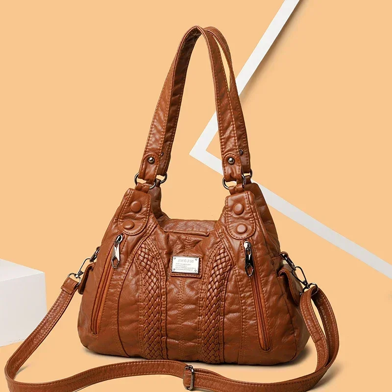 Fashionable Best-selling Trendy Women's Shoulder Bag 2024 High-quality Versatile Multi Pocket Crossbody Bag PU Casual Handbag